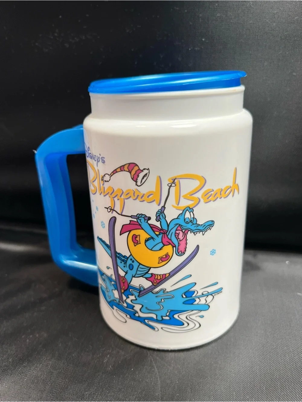 Disney’s Blizzard Beach Ice Gator Souvenir Insulated Travel Mug Theme Park Cup